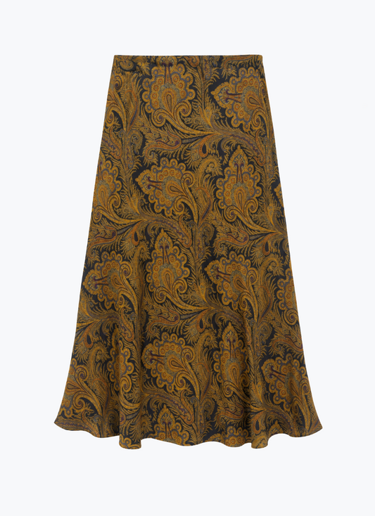 la prestic ouiston Silk Nola Cachemire Soir Midi Skirt