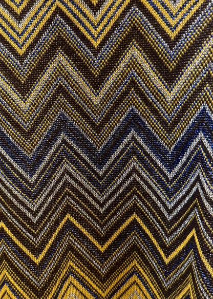 la prestic ouiston Sous Pull lurex Chevron Mock Neck