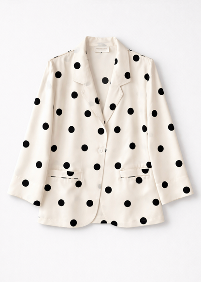 la prestic ouiston womens Elichou Silk Polka Dot Blazer