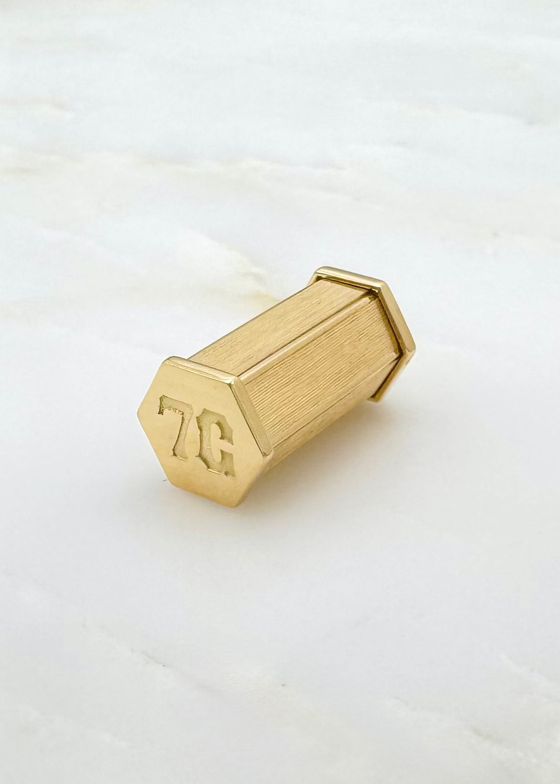 marie lichtenberg fine jewelry 18k yellow gold Baby Weight Pendant