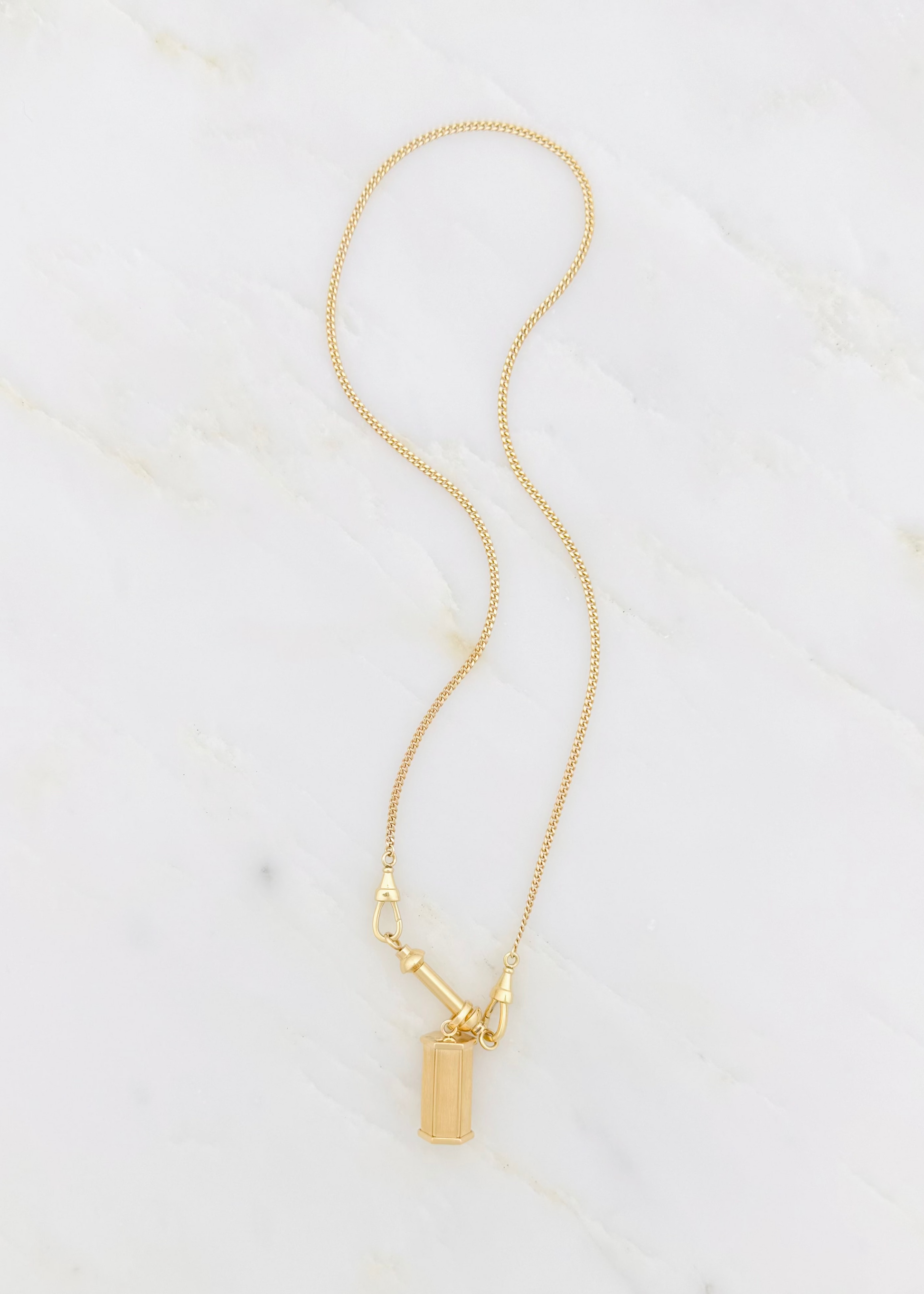 marie lichtenberg fine jewelry 18k yellow gold Baby Weight Pendant gourmette chain