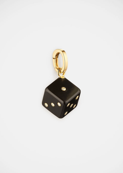 marie lichtenberg fine jewelry 18k yellow gold Ebony Dado Pendant 11mm