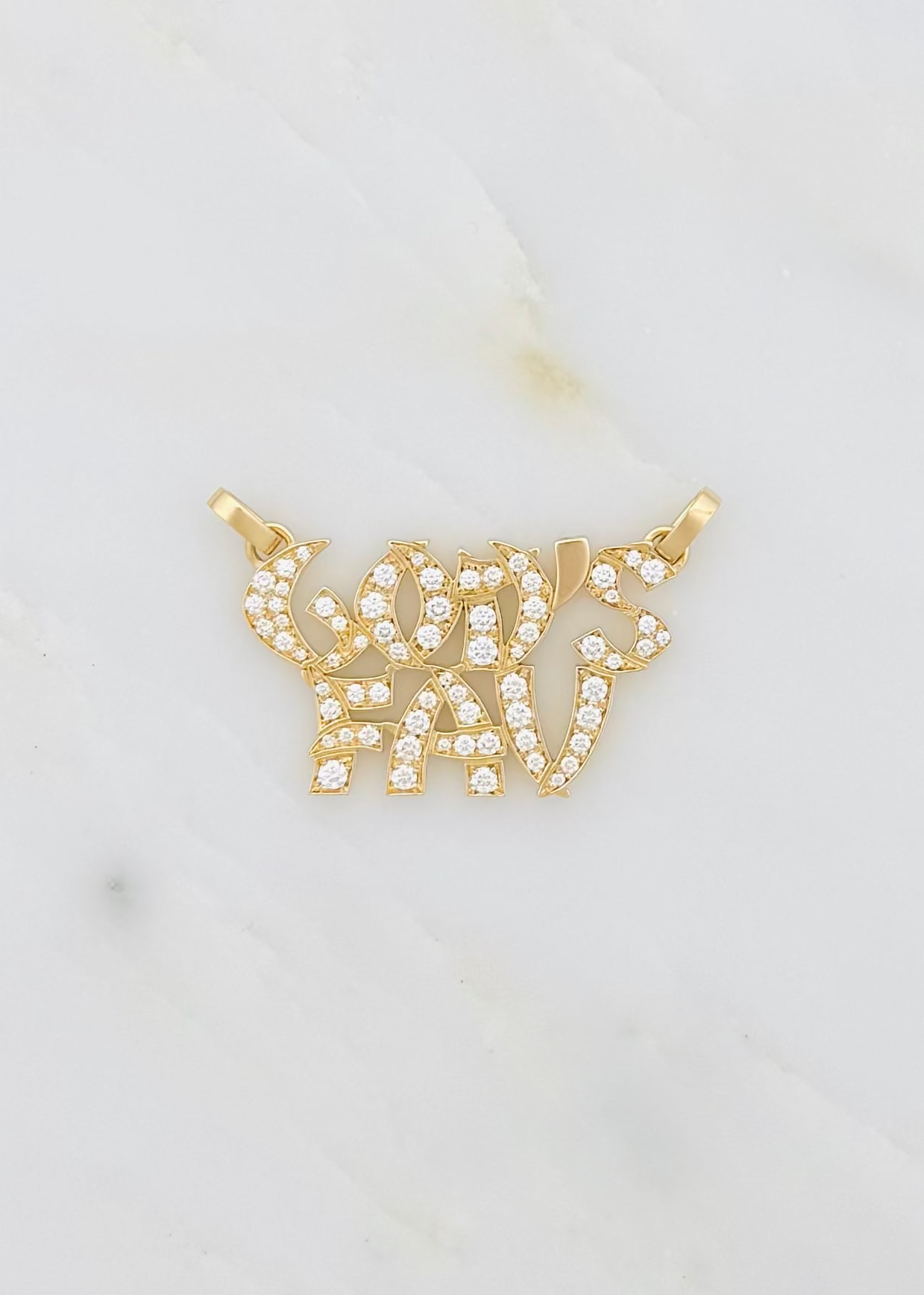 marie lichtenberg fine jewelry 18k yellow gold God's Fav Pendant with Diamonds