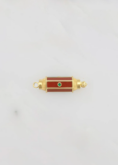 marie lichtenberg fine jewelry 18k yellow gold emerald Jasper Baby Locket