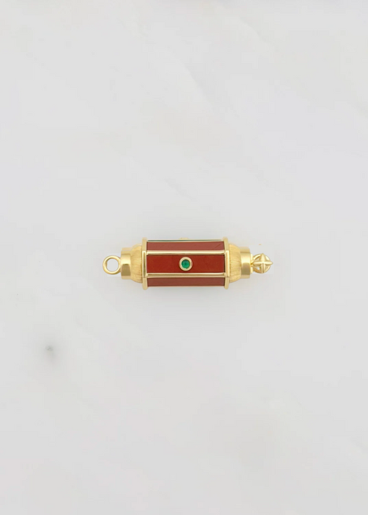 marie lichtenberg fine jewelry 18k yellow gold emerald Jasper Baby Locket