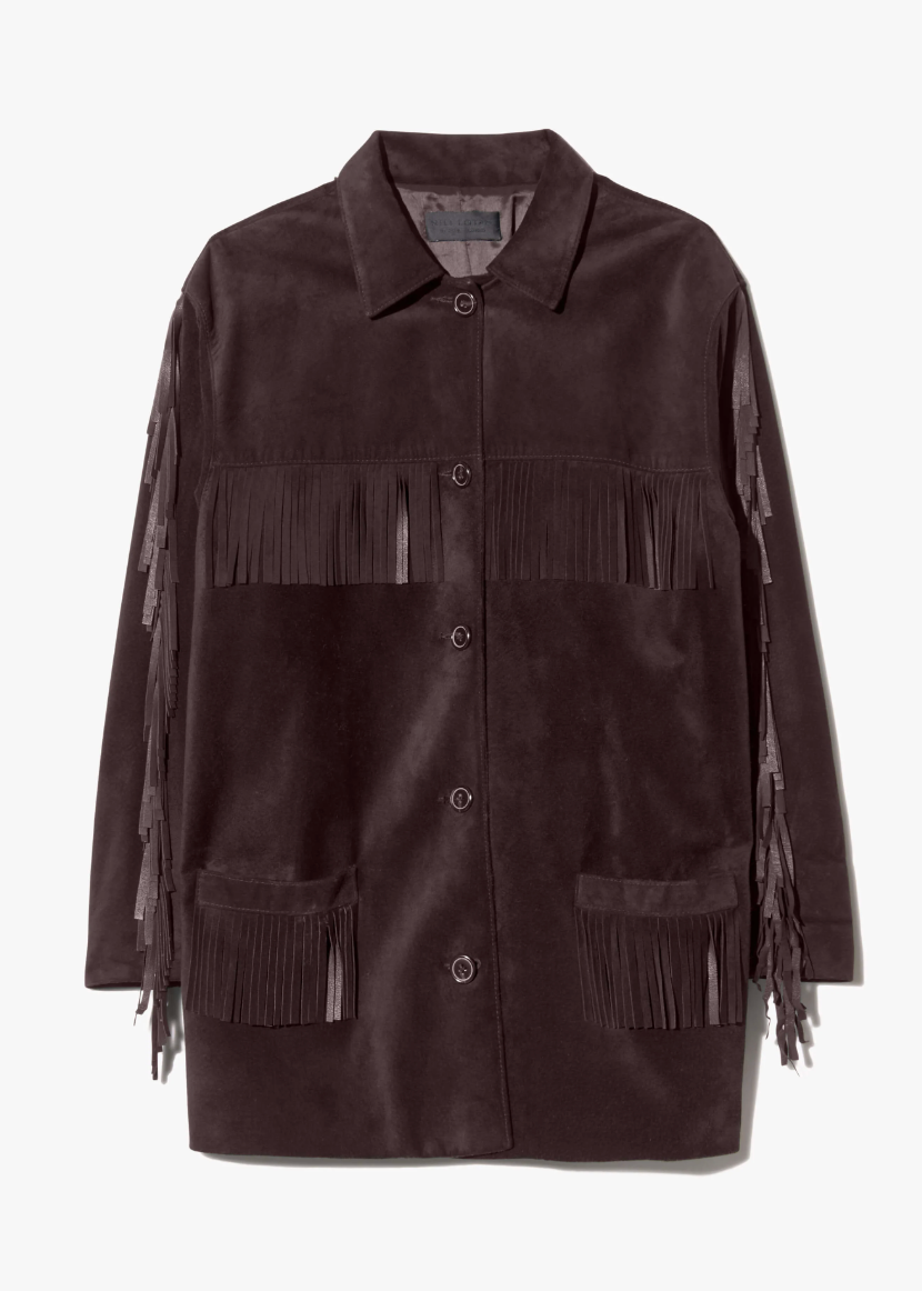 nili lotan Foudre Fringe Suede Jacket