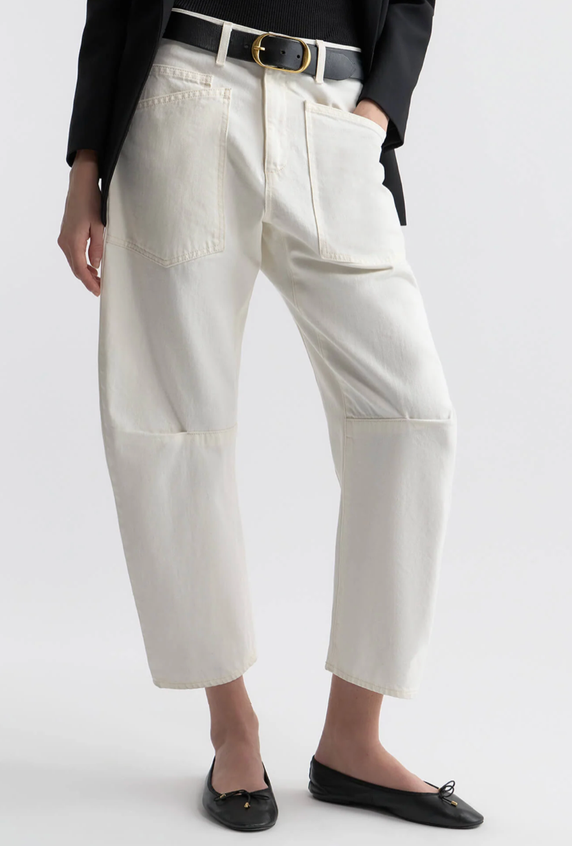 person wearing nili lotan Shon Jean in Cream