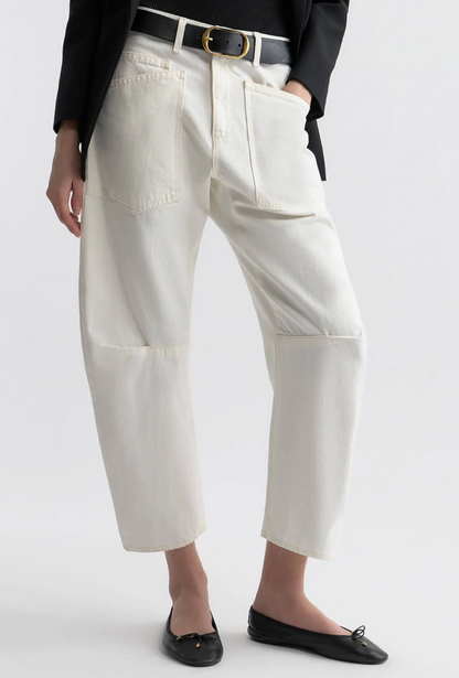 person wearing nili lotan Shon Jean in Cream