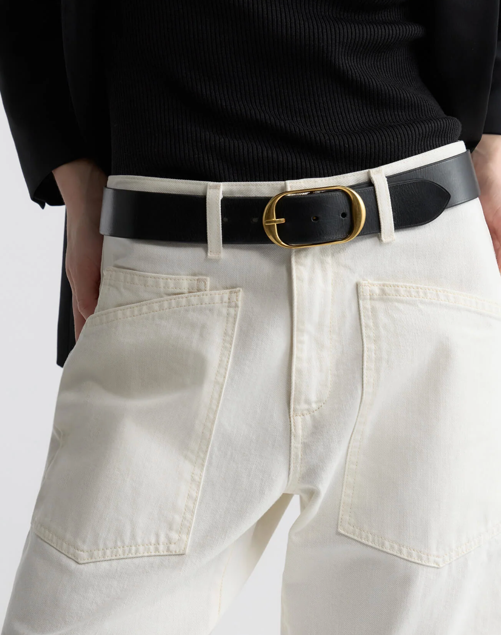 person wearing nili lotan Shon Jean in Cream