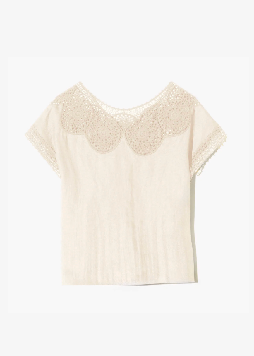 nili lotan womens Caila Top in ivory