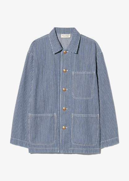 nili lotan womens Franklin Striped Jacket indigo stripe rinse