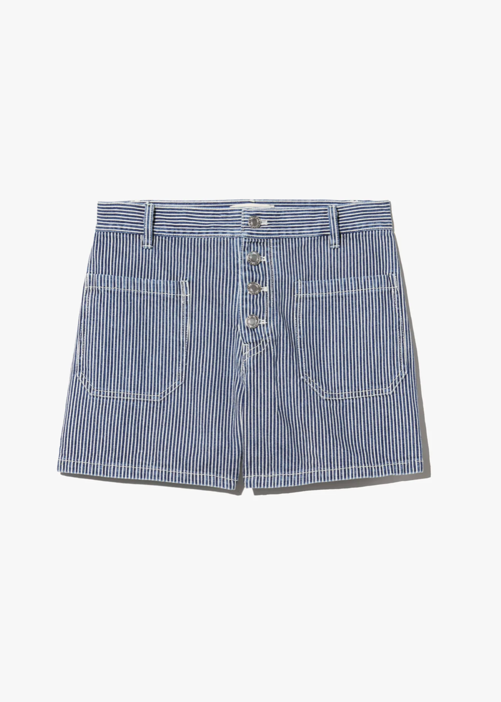 nili lotan womens Harley Striped Short indigo stripe rinse