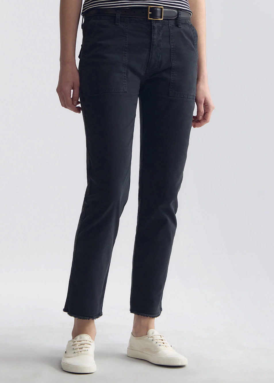 person wearing nili lotan womens Jenna Pant in Carbon
