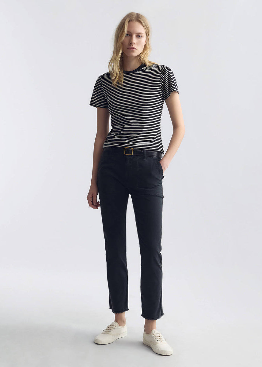 person wearing nili lotan womens Jenna Pant in Carbon