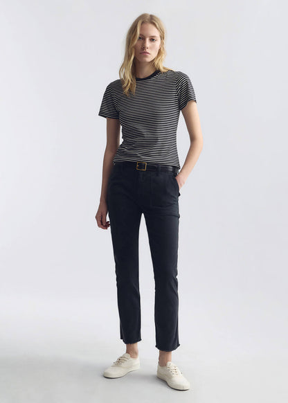 person wearing nili lotan womens Jenna Pant in Carbon