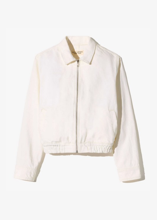 nili lotan womens Najac Denim Jacket cream