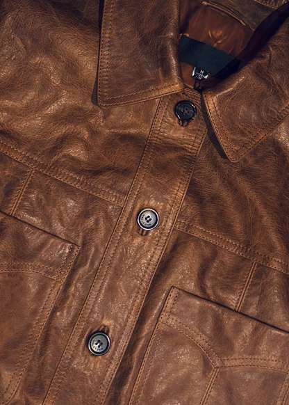 nili lotan womens Susannah Leather Jacket in Terra brown