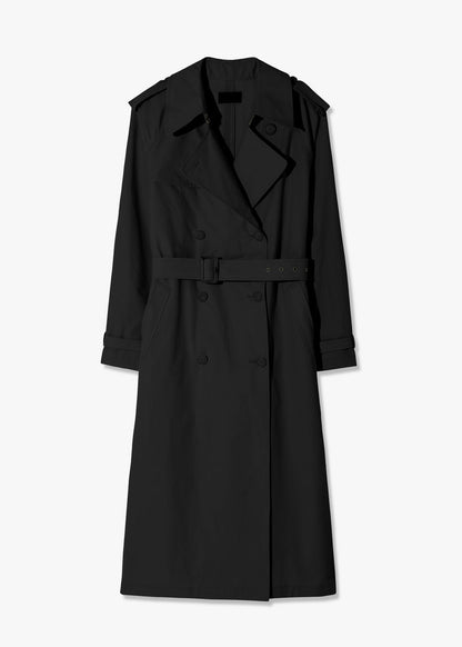 nili lotan womens Tanner Trench Coat in Black