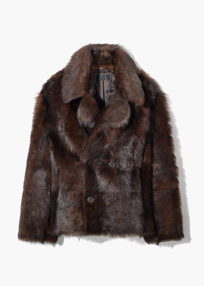nili lotan womns Cleophee double breasted Short Shearling Coat