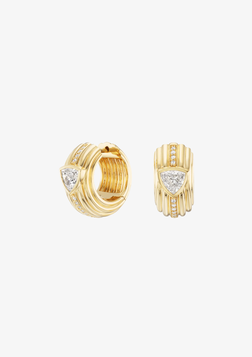 one of a kind Pavé Nomad Huggies with Diamonds