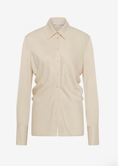 rachel gilbert Hallie Shirt in Champagne satin