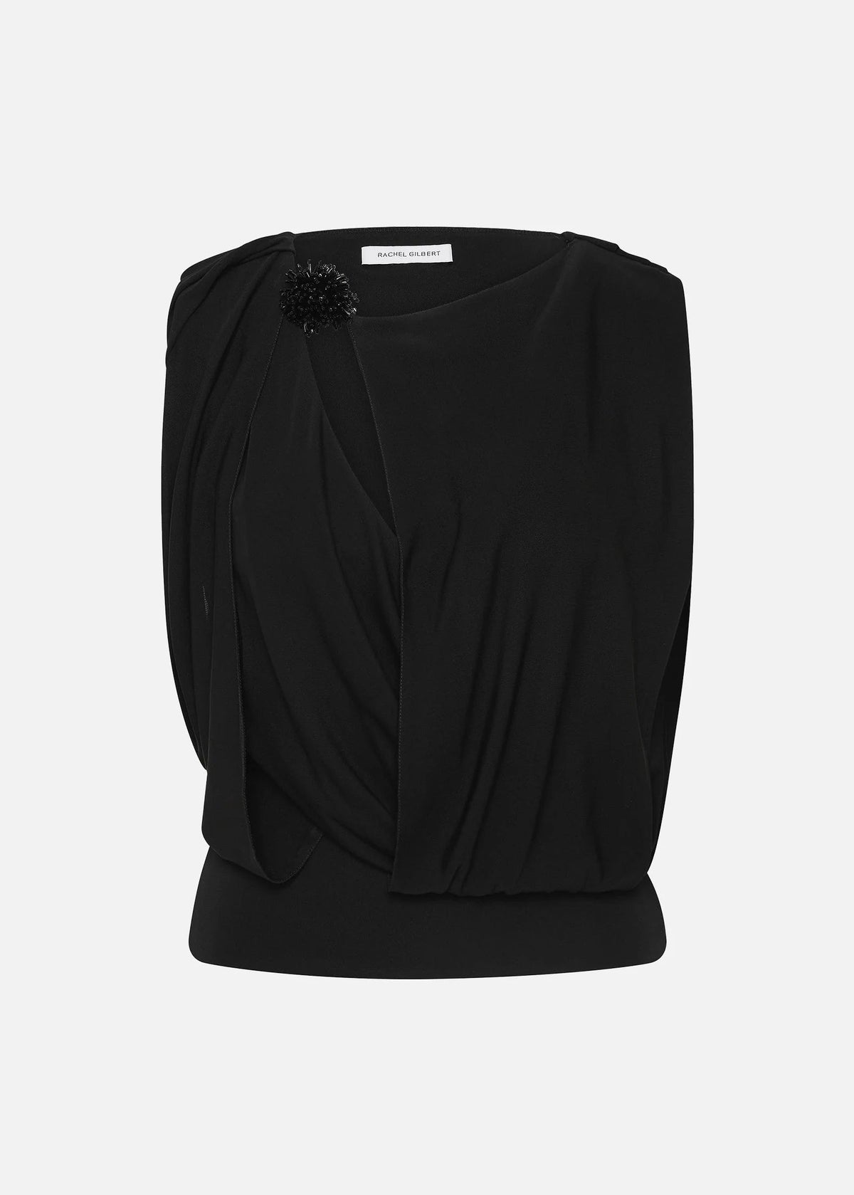 rachel gilbert Kingston Beaded Top in Black