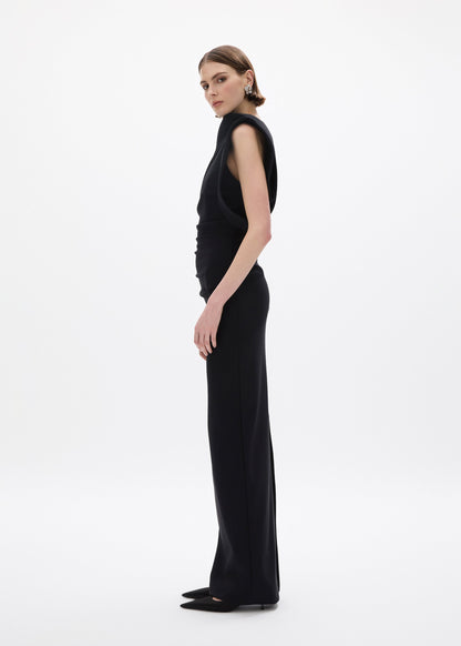 person wearing rachel gilbert Rowana Gown in Black