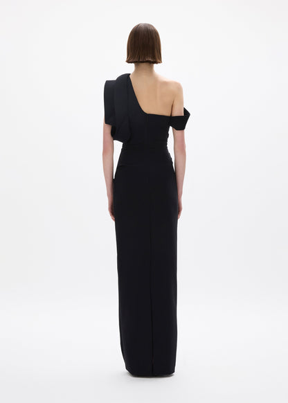person wearing rachel gilbert Rowana Gown in Black