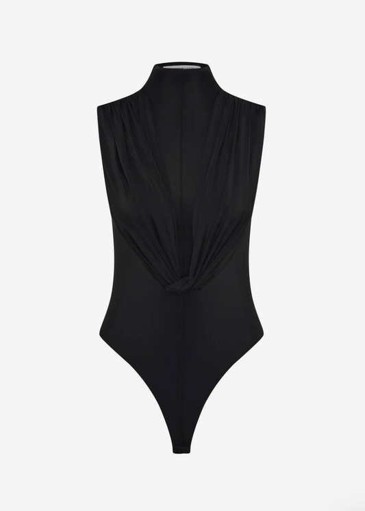 rachel gilbert italian viscose Rico Bodysuit in Black