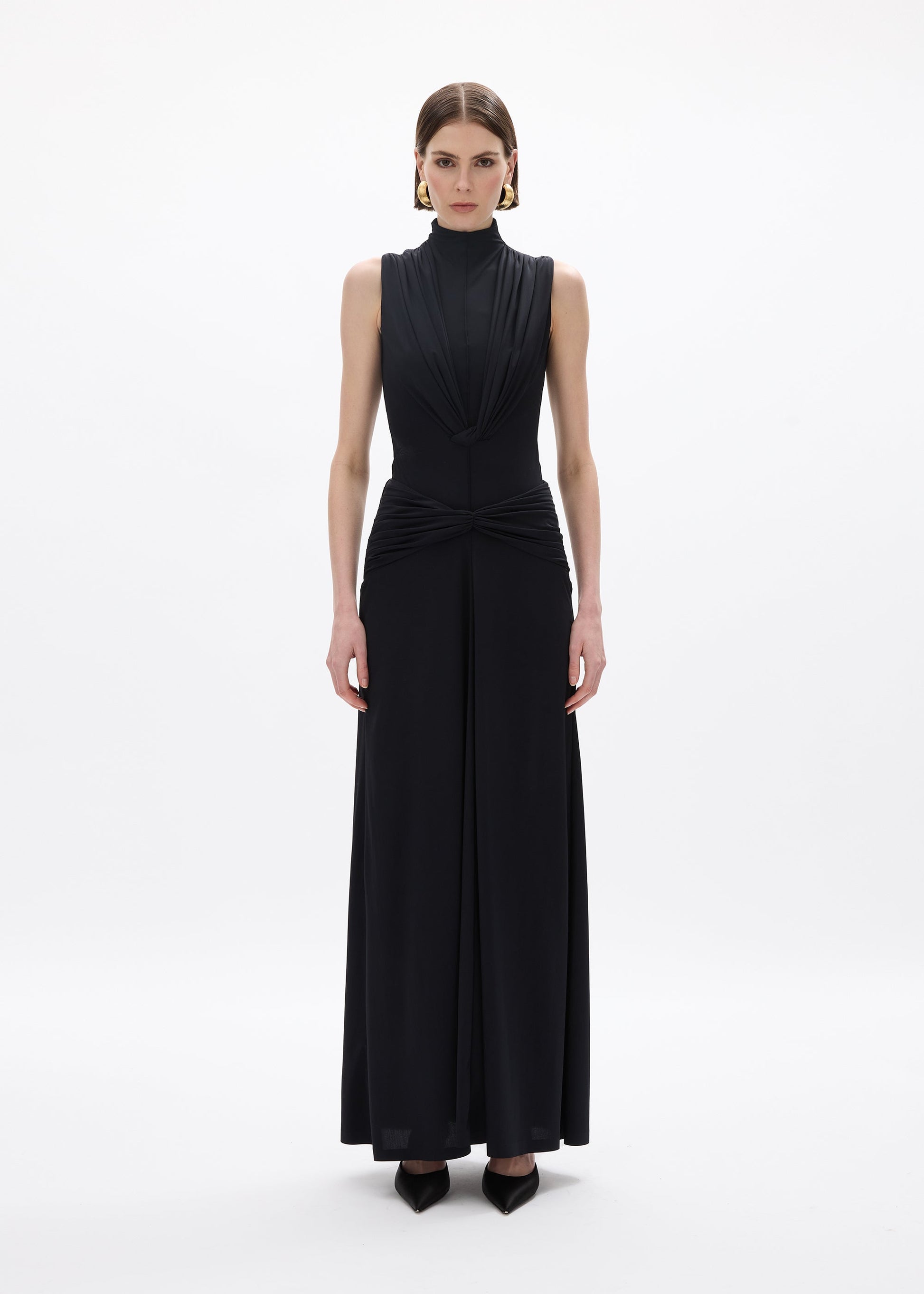 person wearing rachel gilbert viscose Rico Skirt in Black