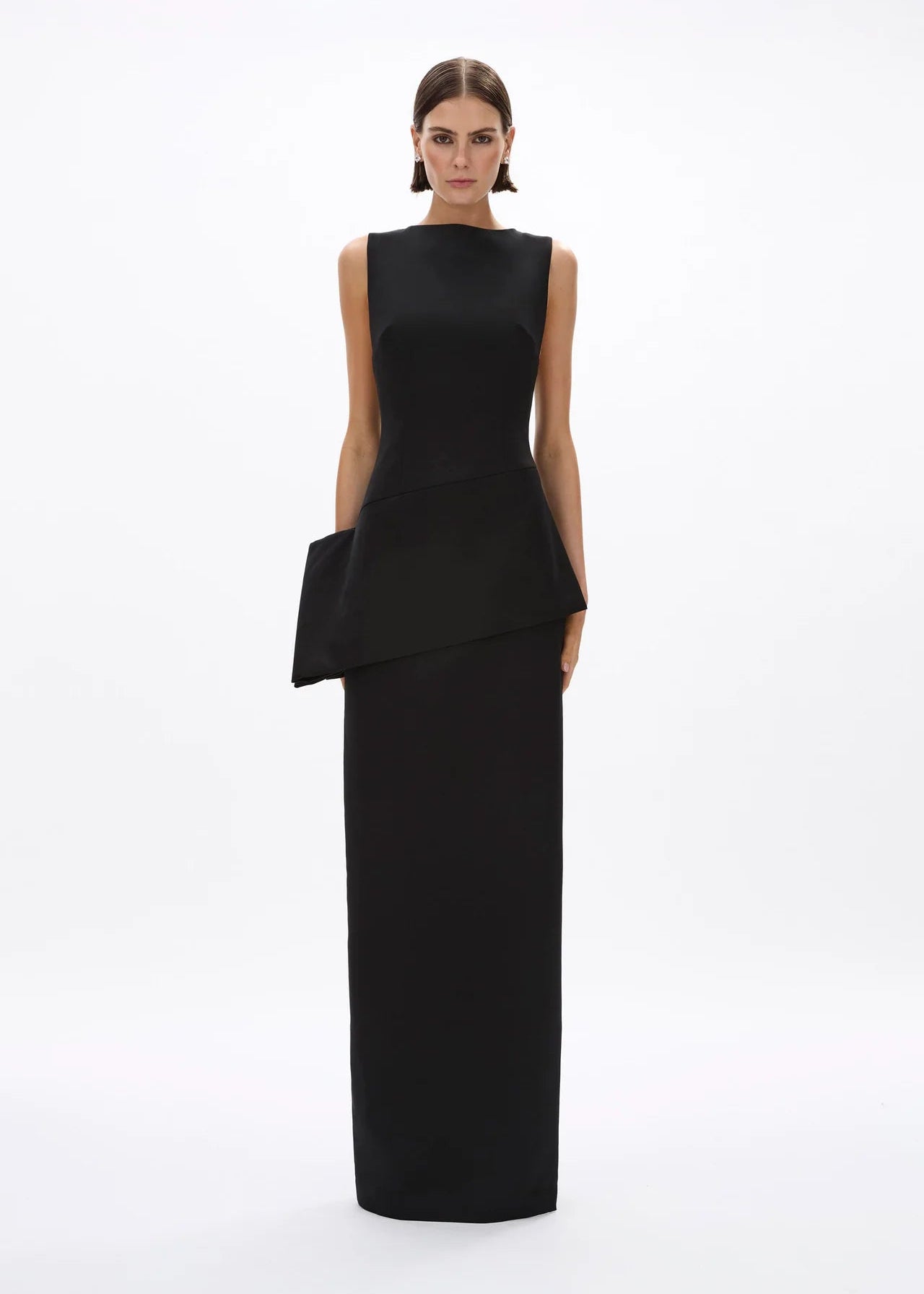 person wearing rachel gilbert womens Rick Gown in Black