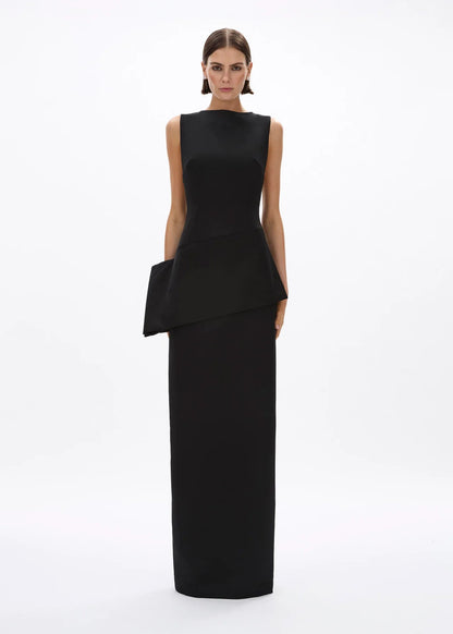 person wearing rachel gilbert womens Rick Gown in Black