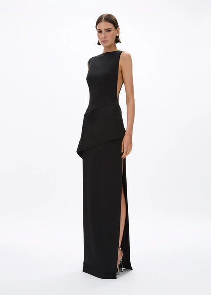 person wearing rachel gilbert womens Rick Gown in Black