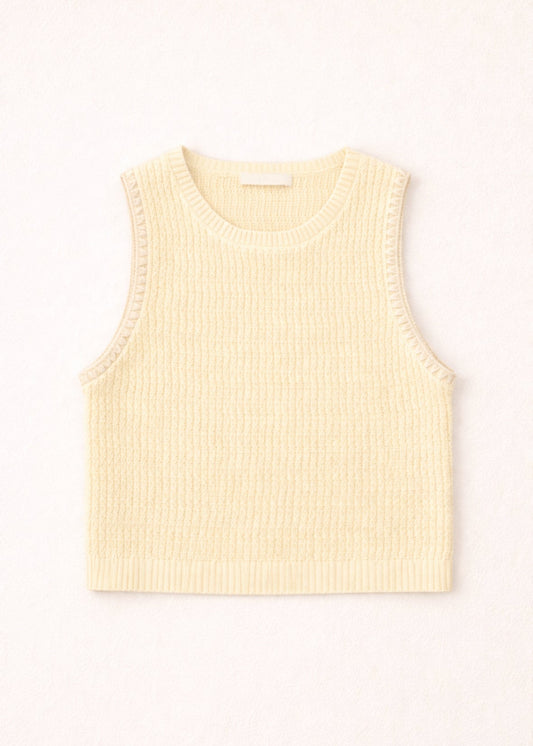 sablyn Aja Cropped Tank in Buttercup