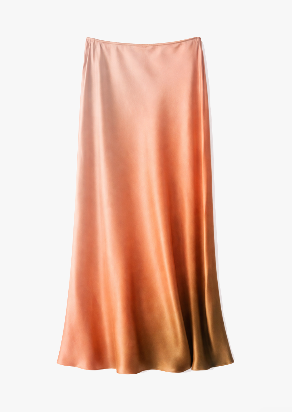 sablyn silk Grace B Scallop Trim Bias Cut Maxi Skirt in Ombre