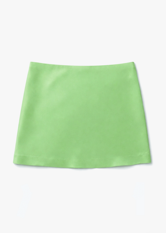sablyn silk Sophie Mini Skirt in Lime