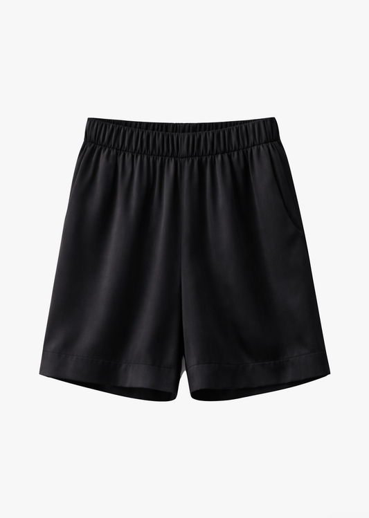 sablyn womens Brynn High Rise Silk Short in Black