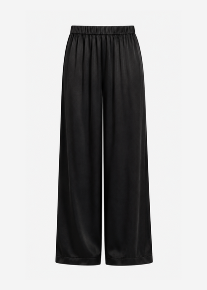 sablyn womens Brynn Wide Leg Silk Pant in Black