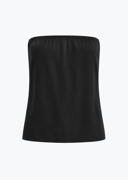 sablyn womens Camden Silk Strapless Top in Black