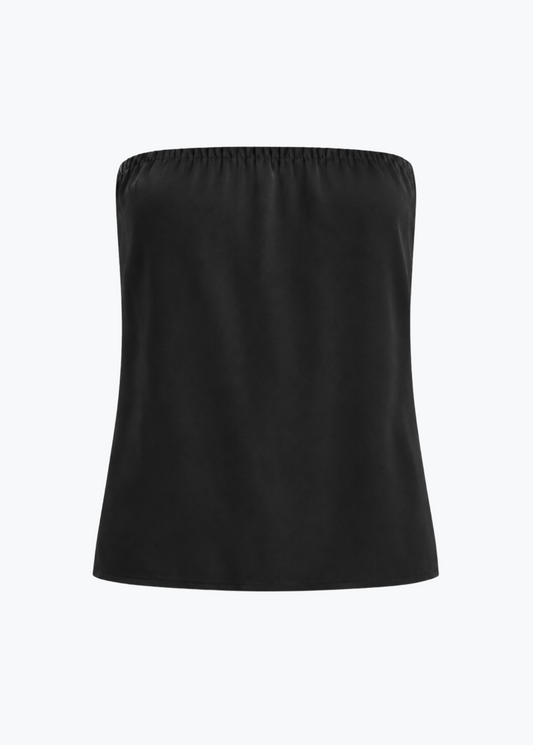 sablyn womens Camden Silk Strapless Top in Black