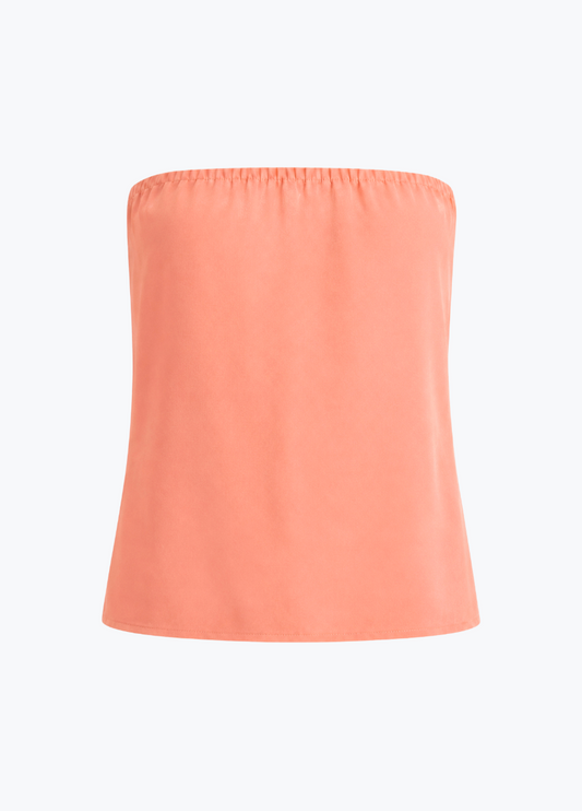 sablyn womens Camden Silk Strapless Top in melon