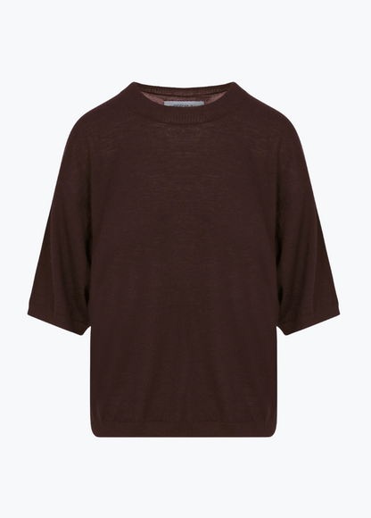 sablyn womens Cashmere Boxy Tee in Americano