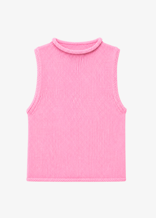 sablyn womens Giada Roll Neck Tank in Dahlia Pink
