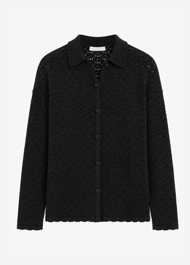sablyn womens Izzy B Relaxed Knit Shirt in Black