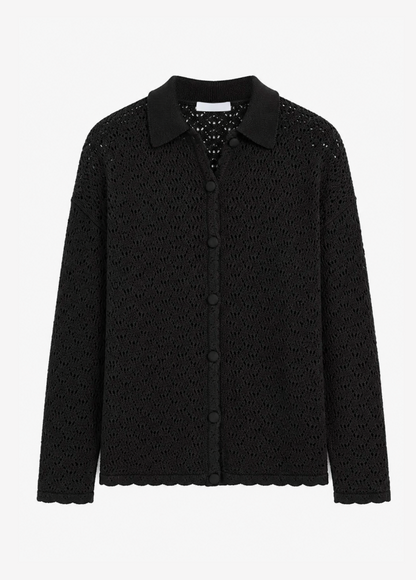 sablyn womens Izzy B Relaxed Knit Shirt in Black