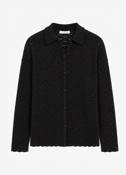 sablyn womens Izzy B Relaxed Knit Shirt in Black
