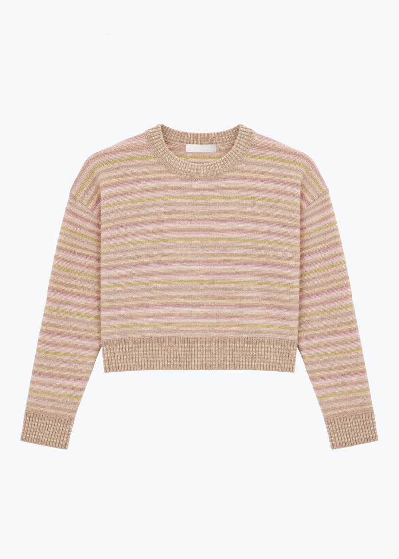 sablyn womens Stevie Shrunken Crewneck Pullover in Dune Heather