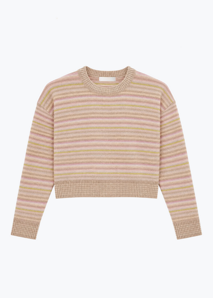 sablyn womens Stevie Shrunken Crewneck Pullover in Dune Heather