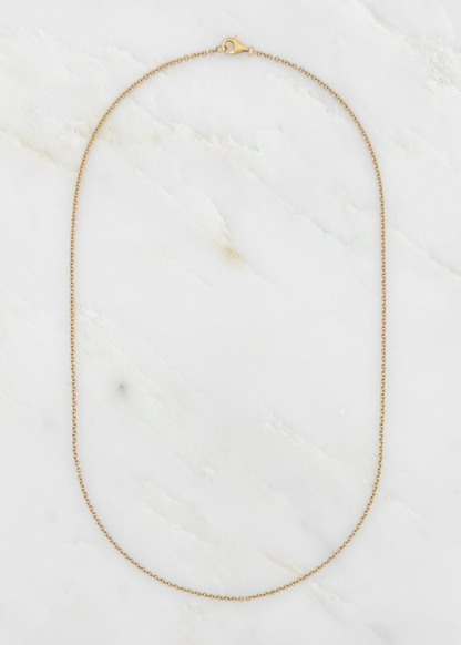 shola branson fine jewelry 18k yellow gold 1.4mm Diamond Cut Cable Chain