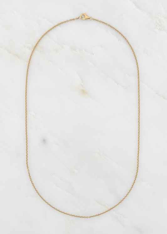 shola branson fine jewelry 18k yellow gold 1.4mm Diamond Cut Cable Chain